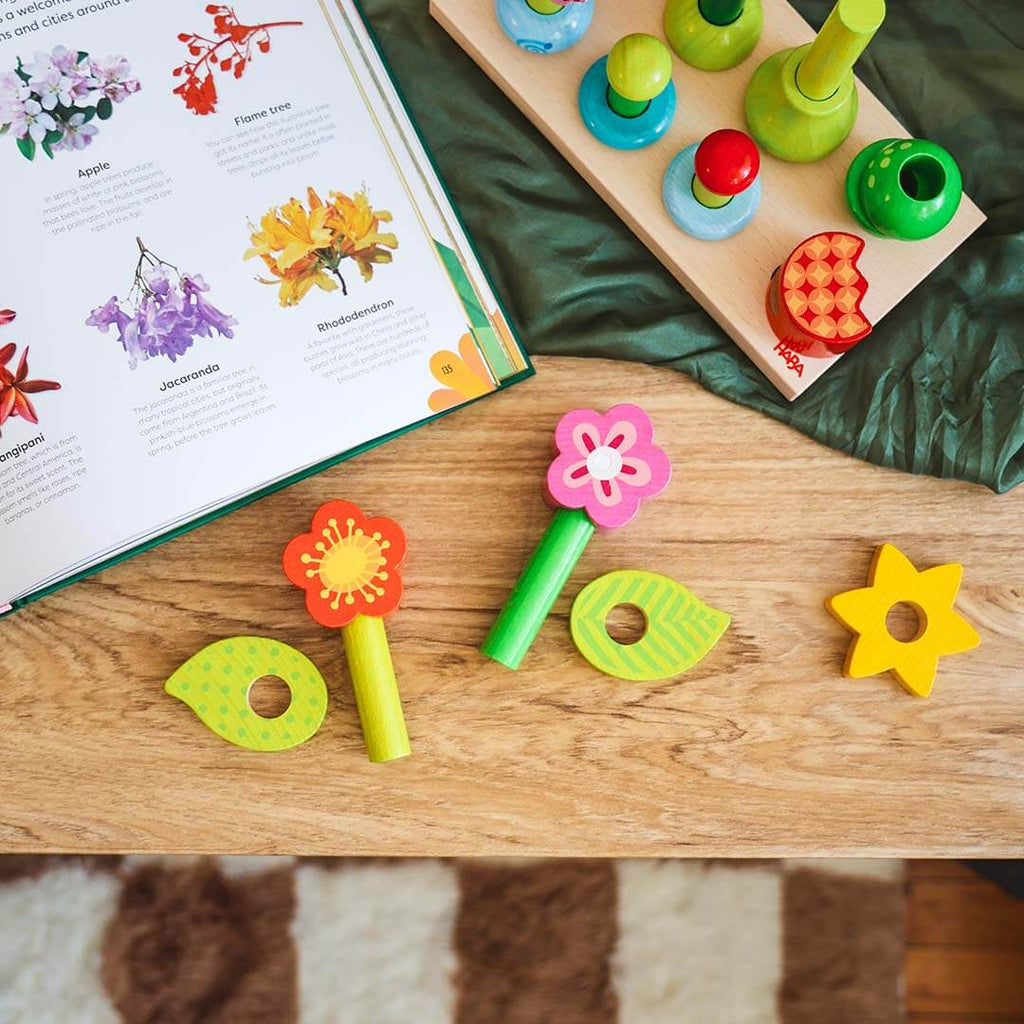 Flower Garden Wooden Sorting and Stacking Game