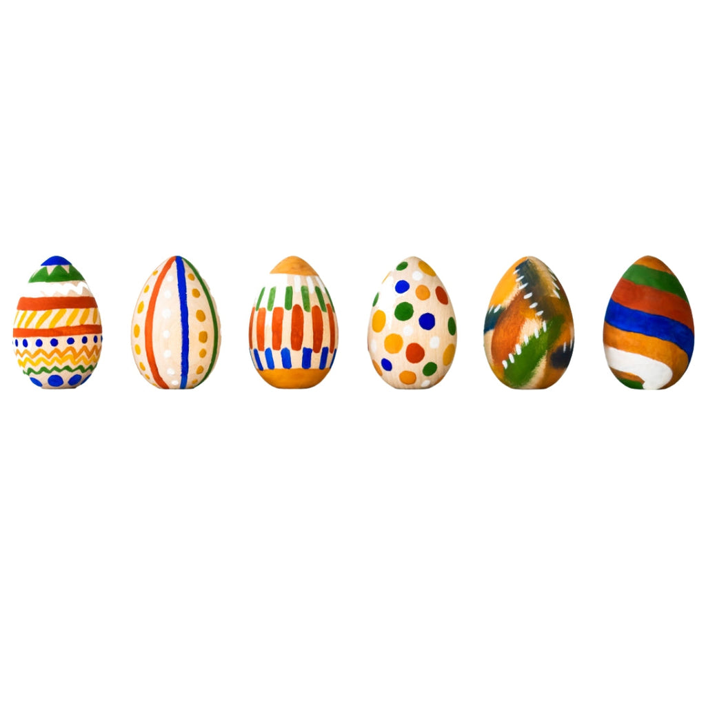 Wooden Egg-Painting Craft Kit