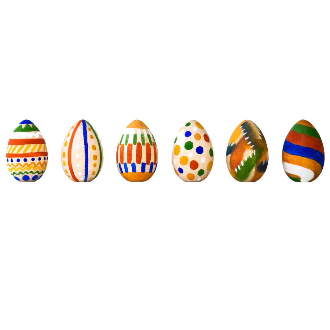 Wooden Egg-Painting Craft Kit