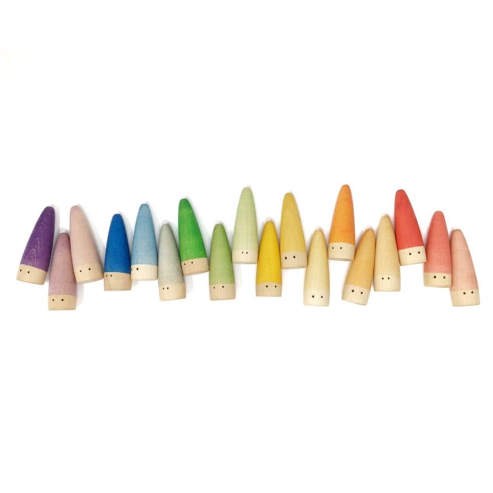 Stick Gnomes - Set of 18 Wooden Toy Figures