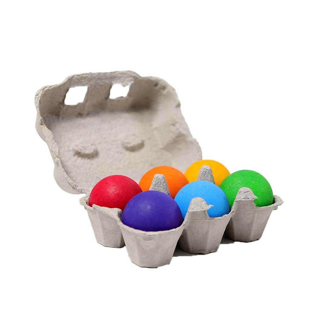 Rainbow Colored Wooden Balls