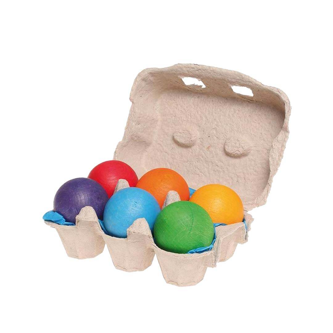 Rainbow Colored Wooden Balls