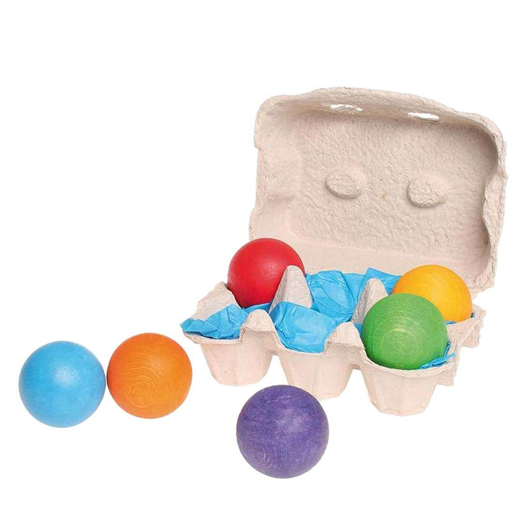 Rainbow Colored Wooden Balls
