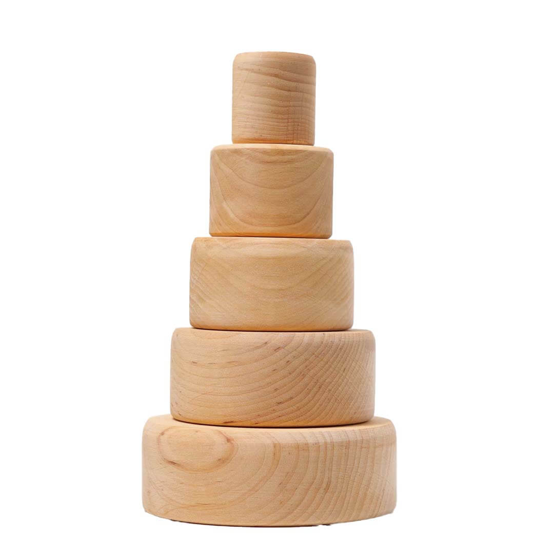 Natural Wood Nesting Bowl Set