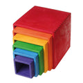 Large Rainbow Wooden Nesting Cubes