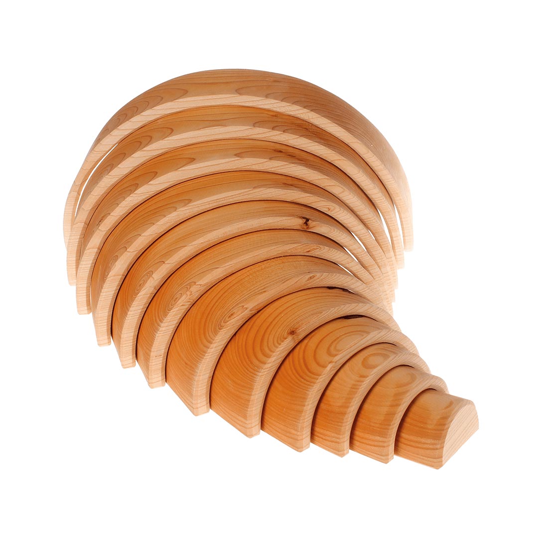 Natural Wooden Rainbow Tunnel - 12 Piece