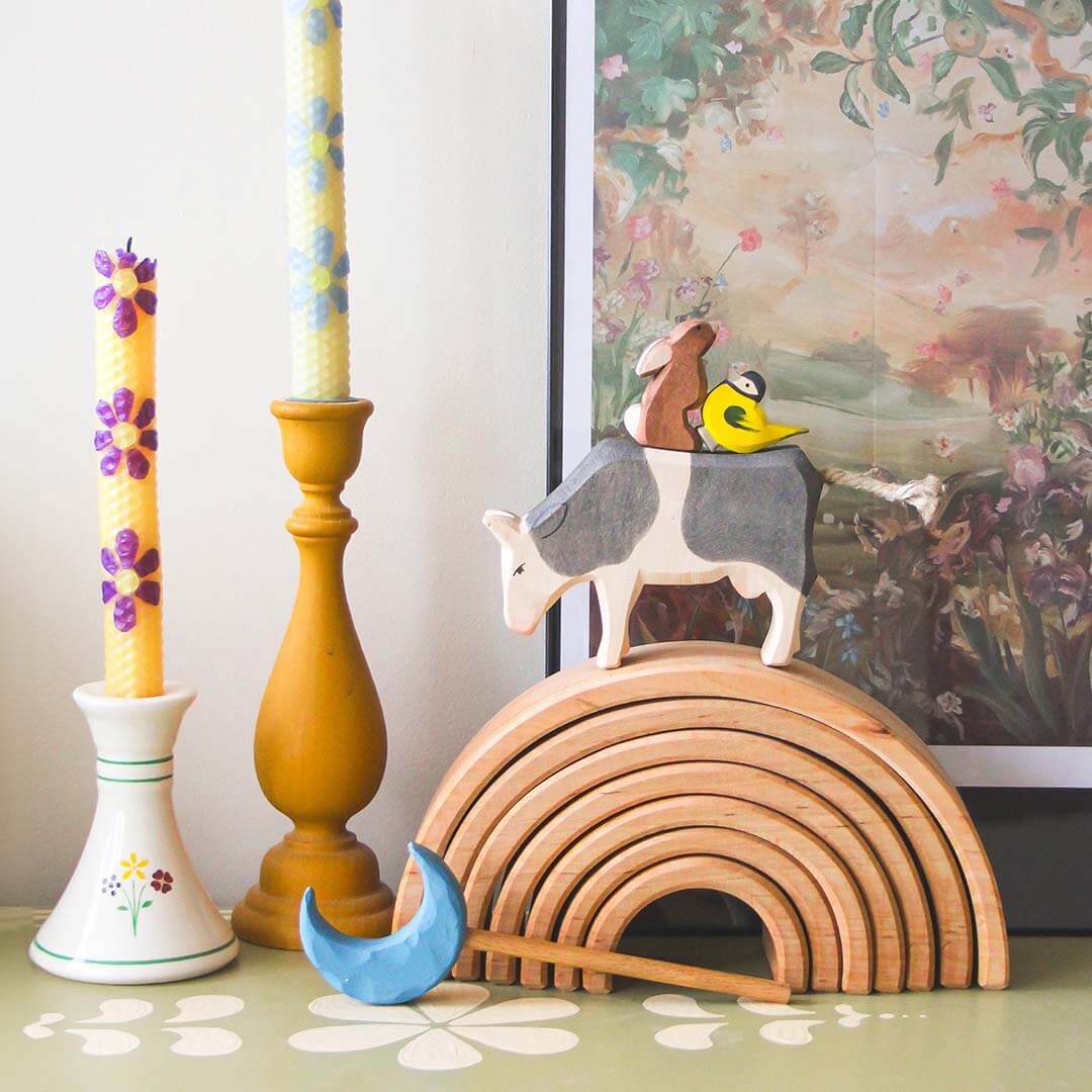 Natural Wooden Rainbow Tunnel - 12 Piece