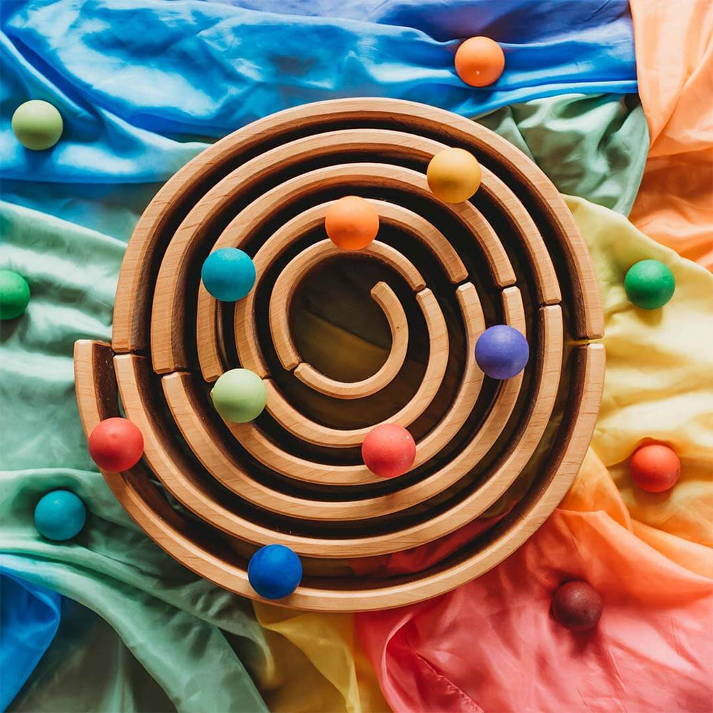 Natural Wooden Rainbow Tunnel - 12 Piece