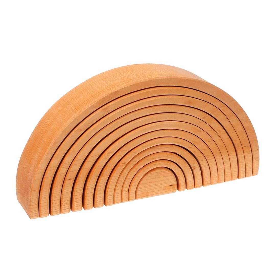 Natural Wooden Rainbow Tunnel - 12 Piece