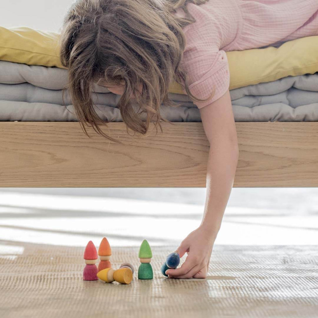 6 Wooden Rainbow Tomten Figures