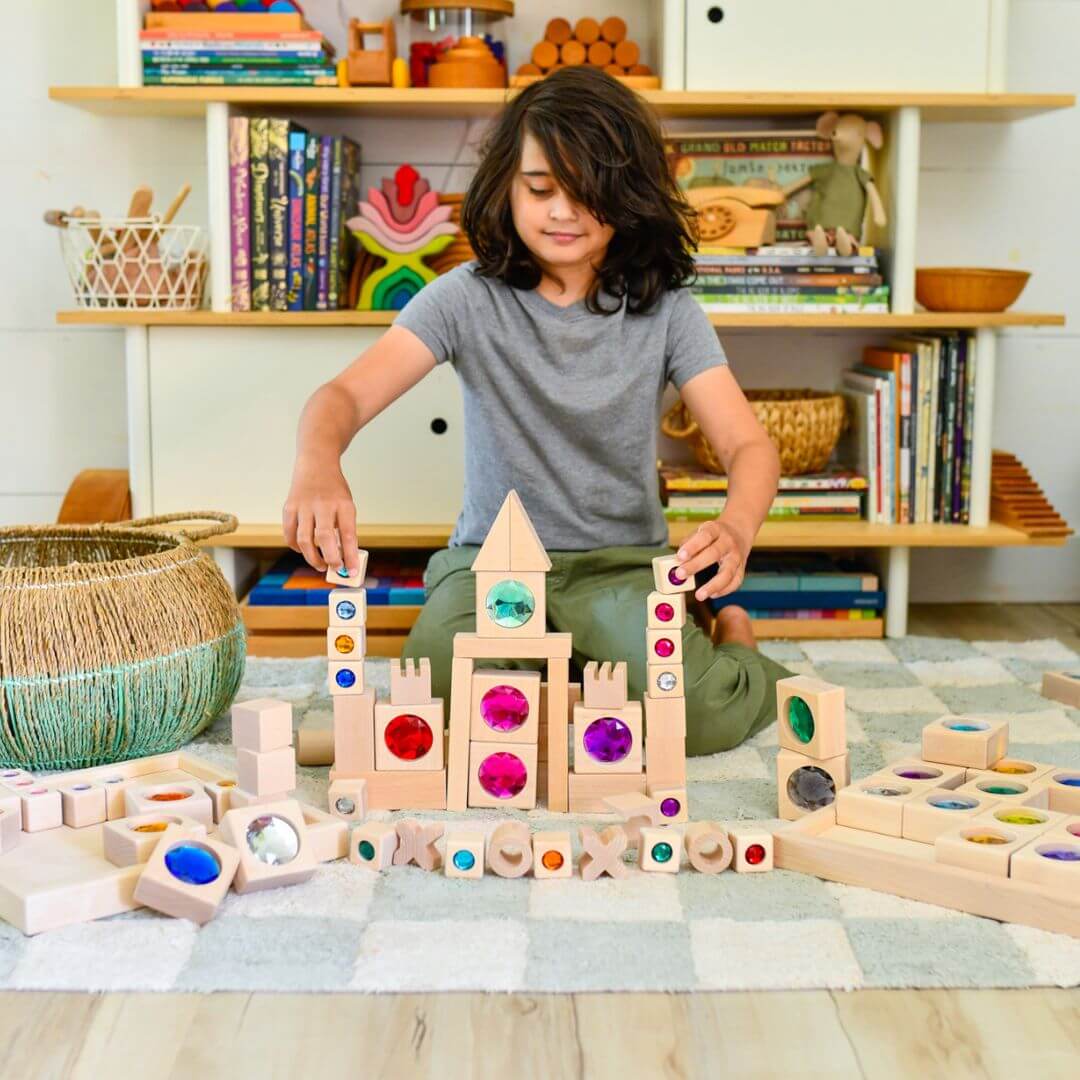 Bright Gem Blocks with Tray - 34 pc Set