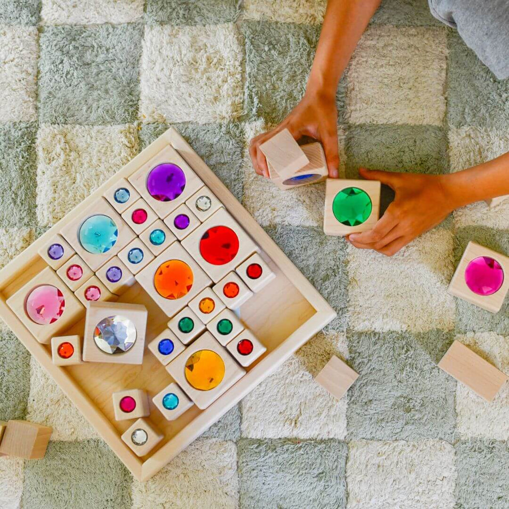 Bright Gem Blocks with Tray - 34 pc Set