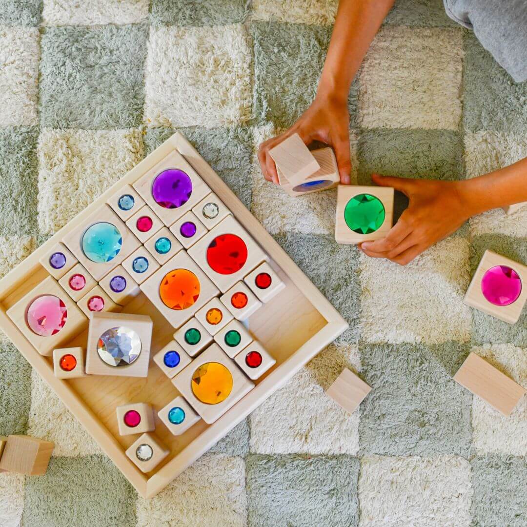 Bright Gem Blocks with Tray - 34 pc Set