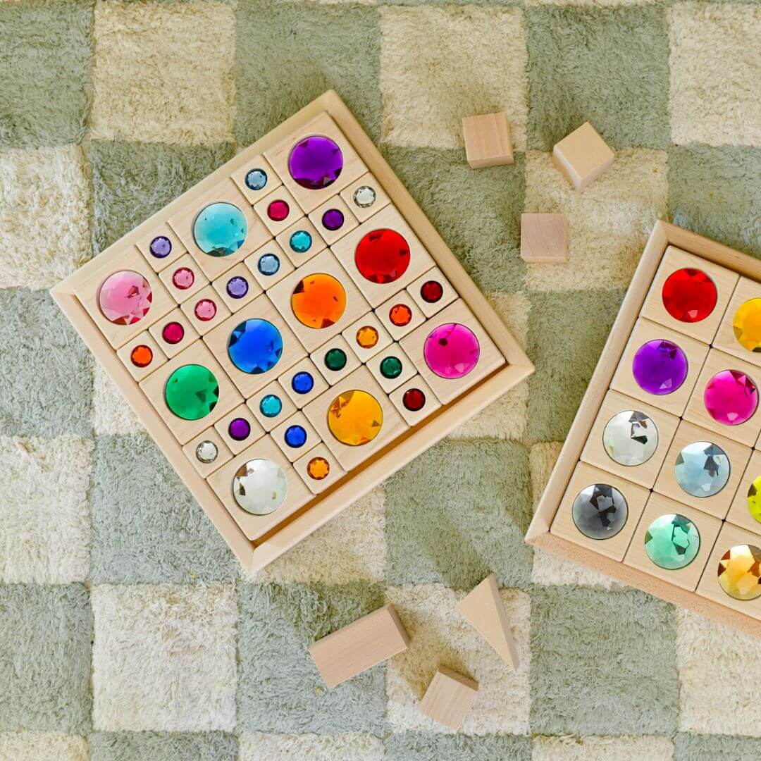 Bright Gem Blocks with Tray - 34 pc Set