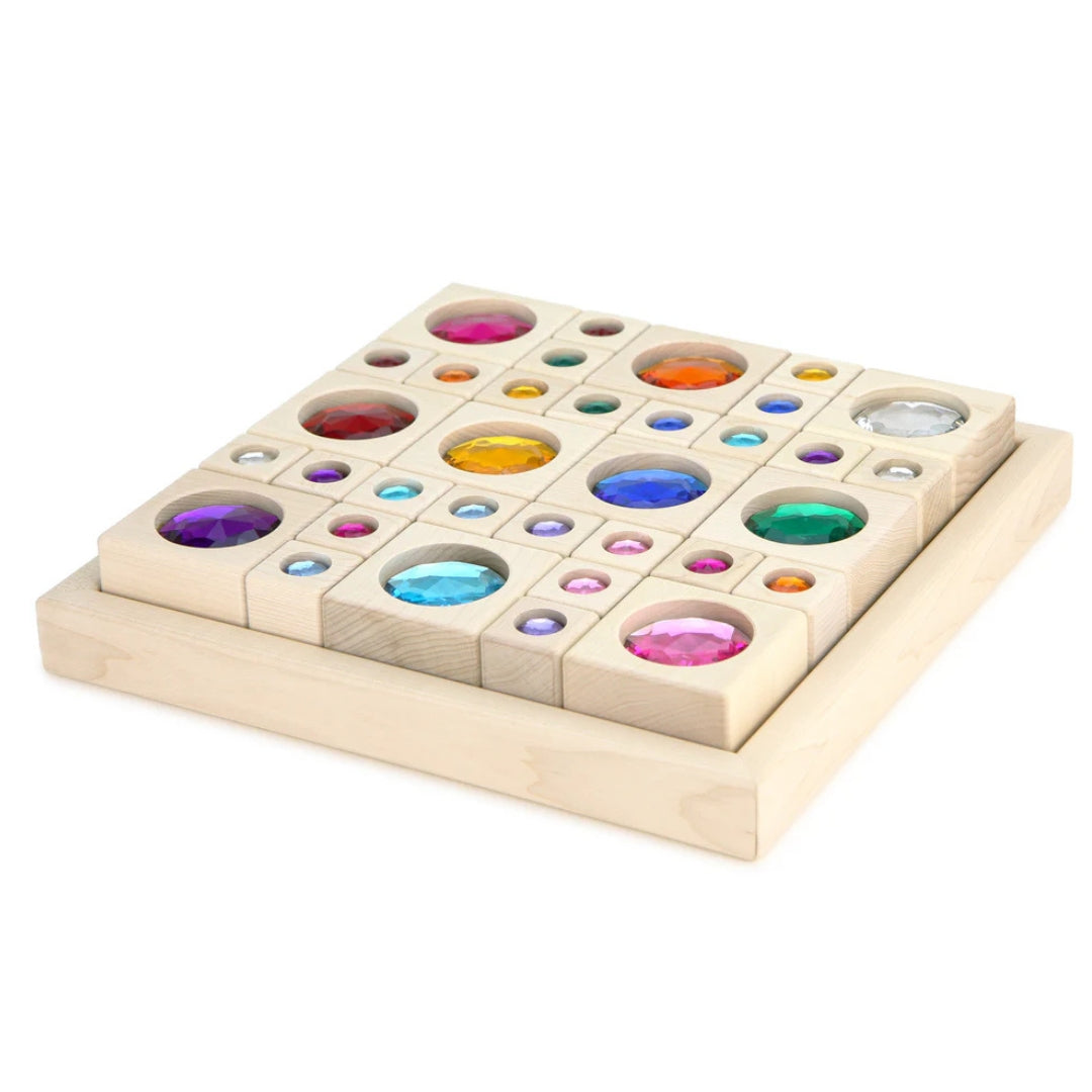 Bright Gem Blocks with Tray - 34 pc Set