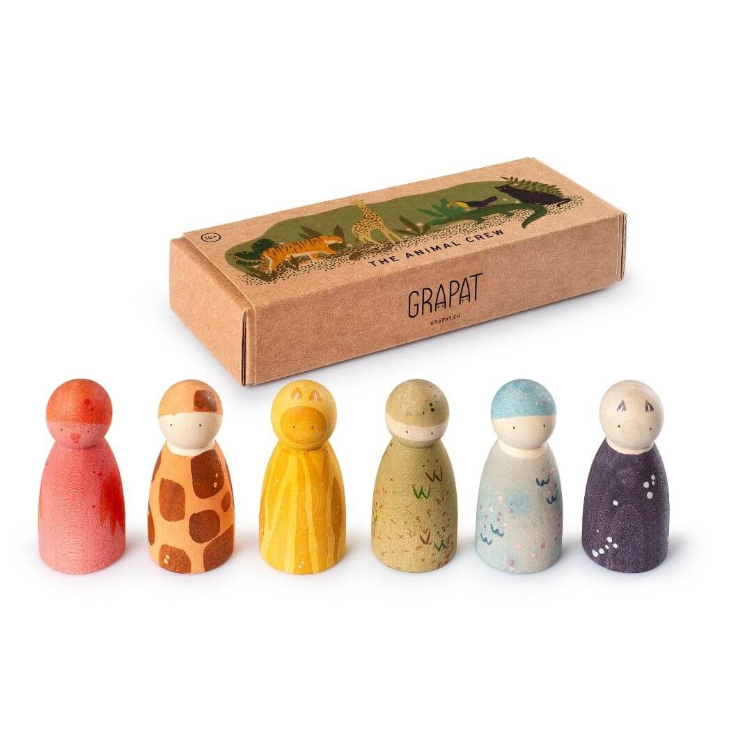 Animal Crew Wooden Nins Set