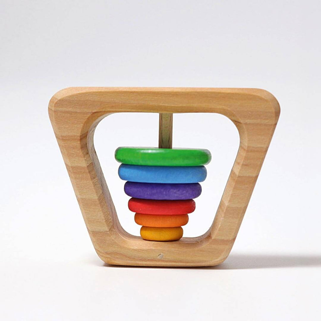 Wooden Rainbow Pyramid Rattle