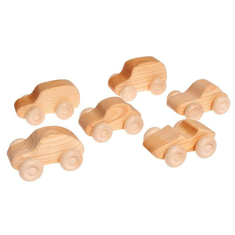 Natural Wooden Toy Cars