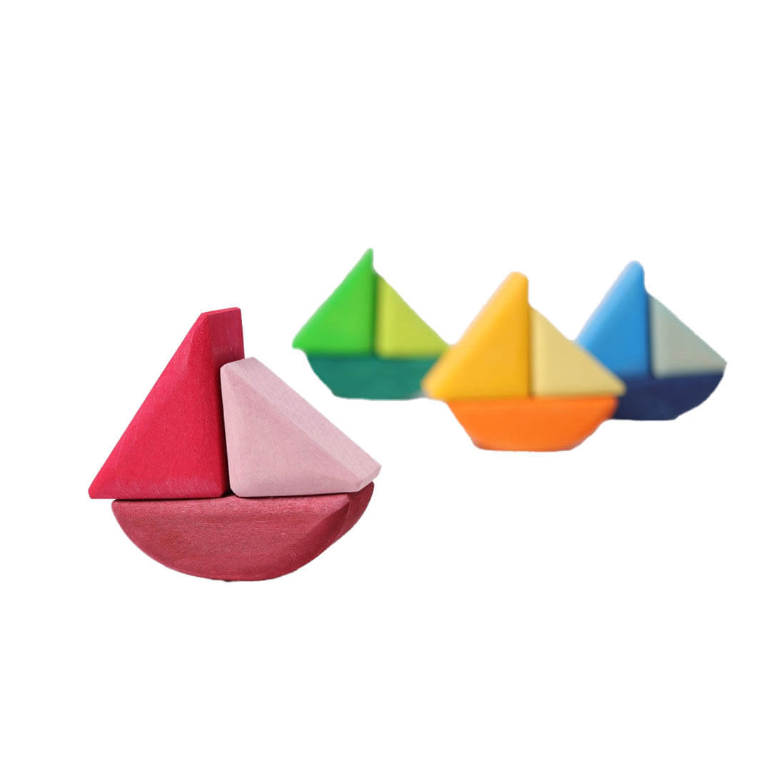 Rolling Boats Wooden Blocks