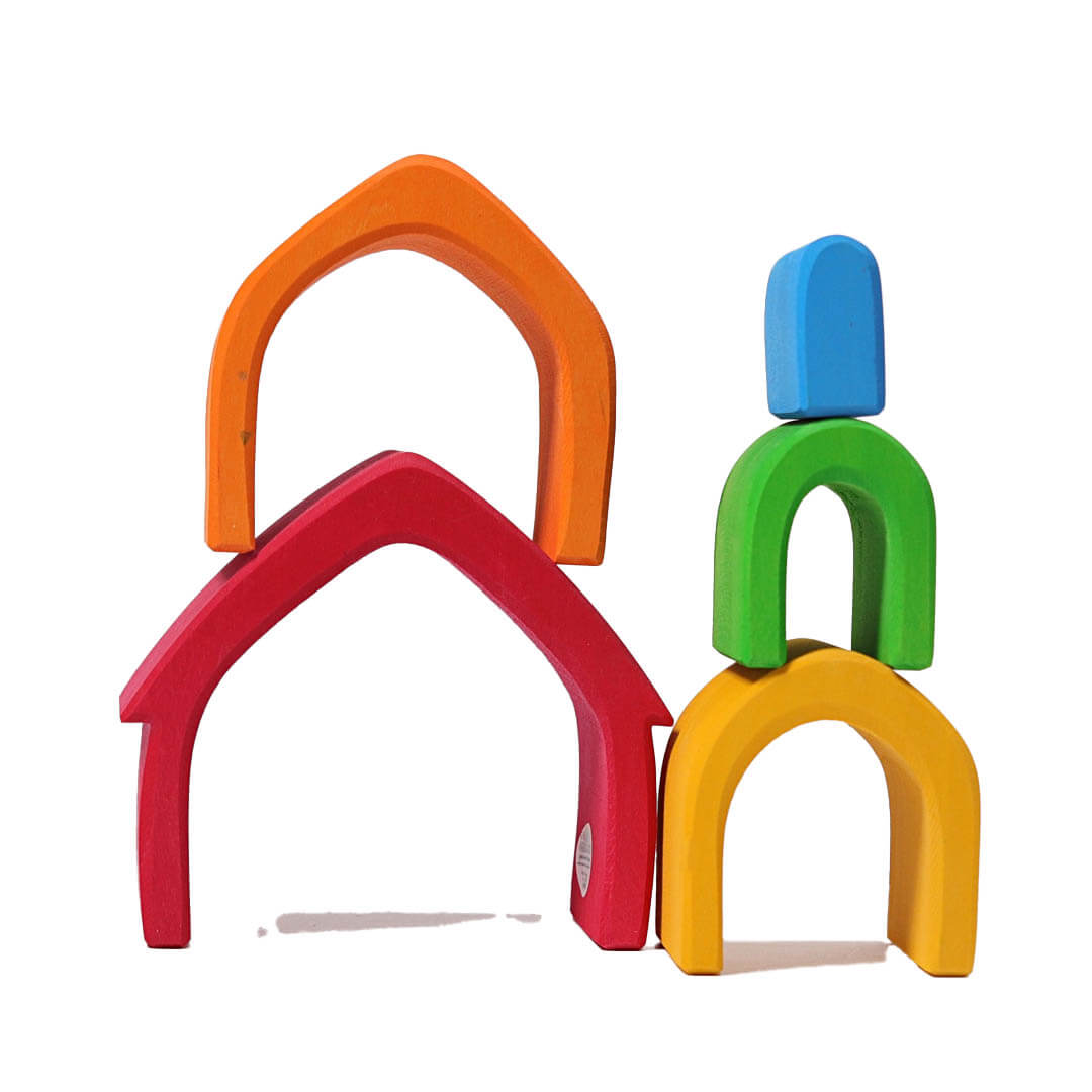 Wooden Rainbow Nesting House