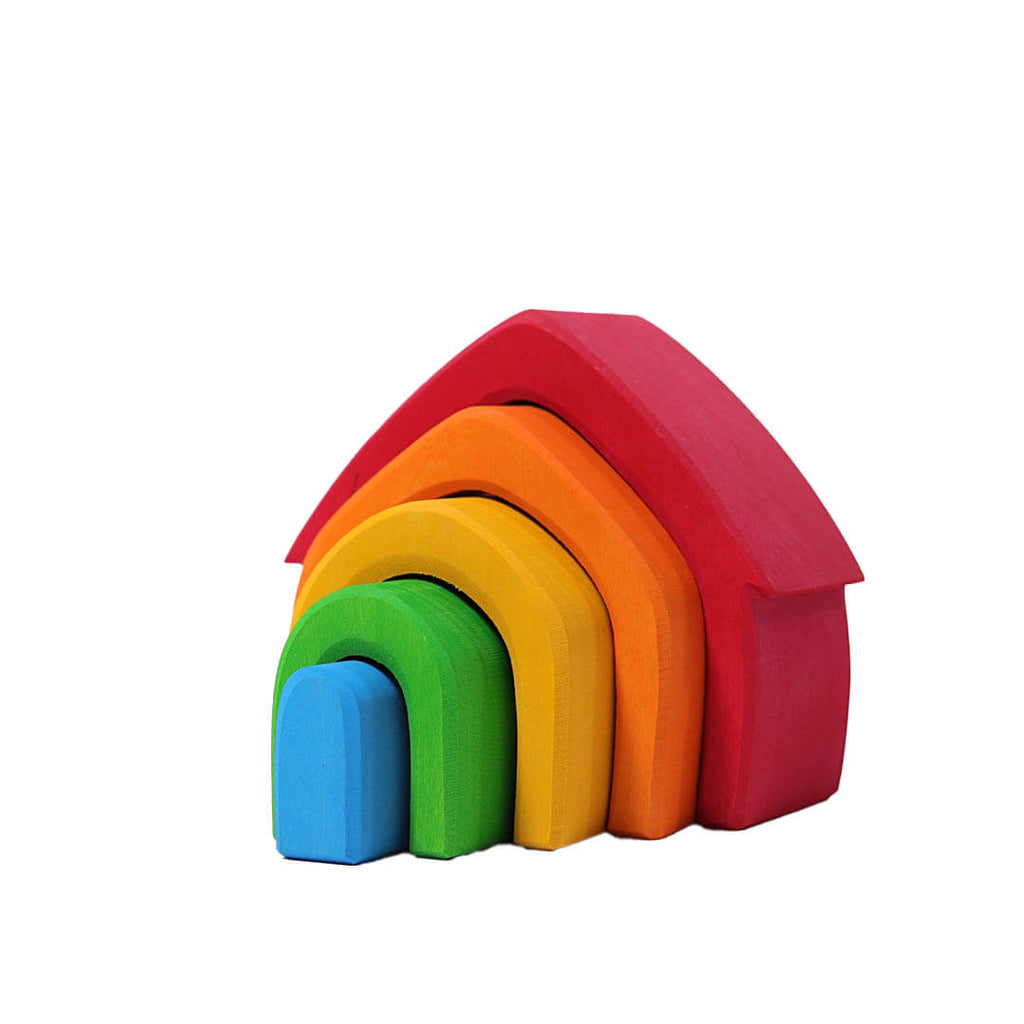 Wooden Rainbow Nesting House
