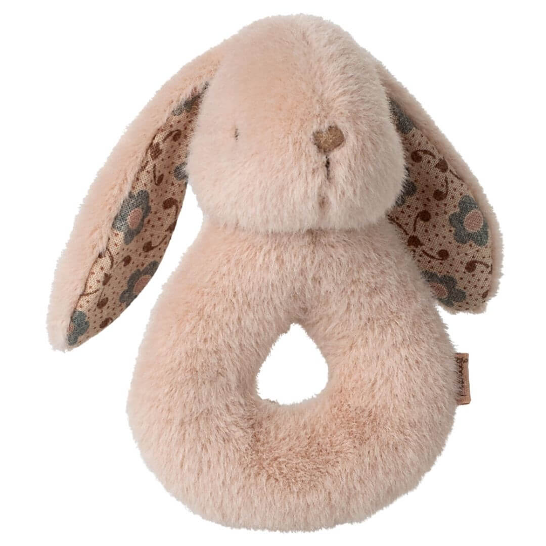 Bunny Rattle Baby Gift Set - Powder