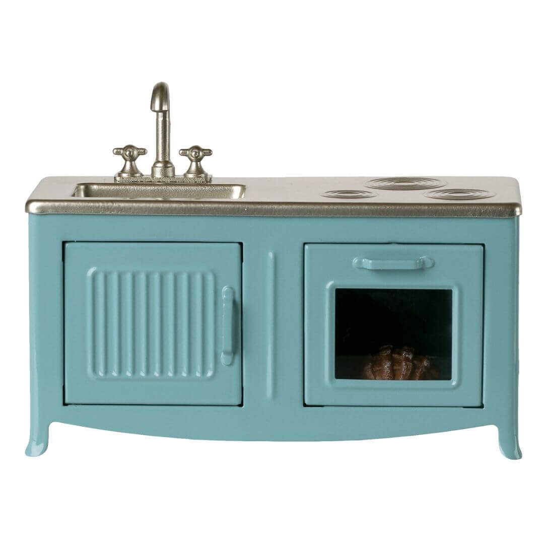 Vintage Mouse-Sized Kitchen - Blue or Mint