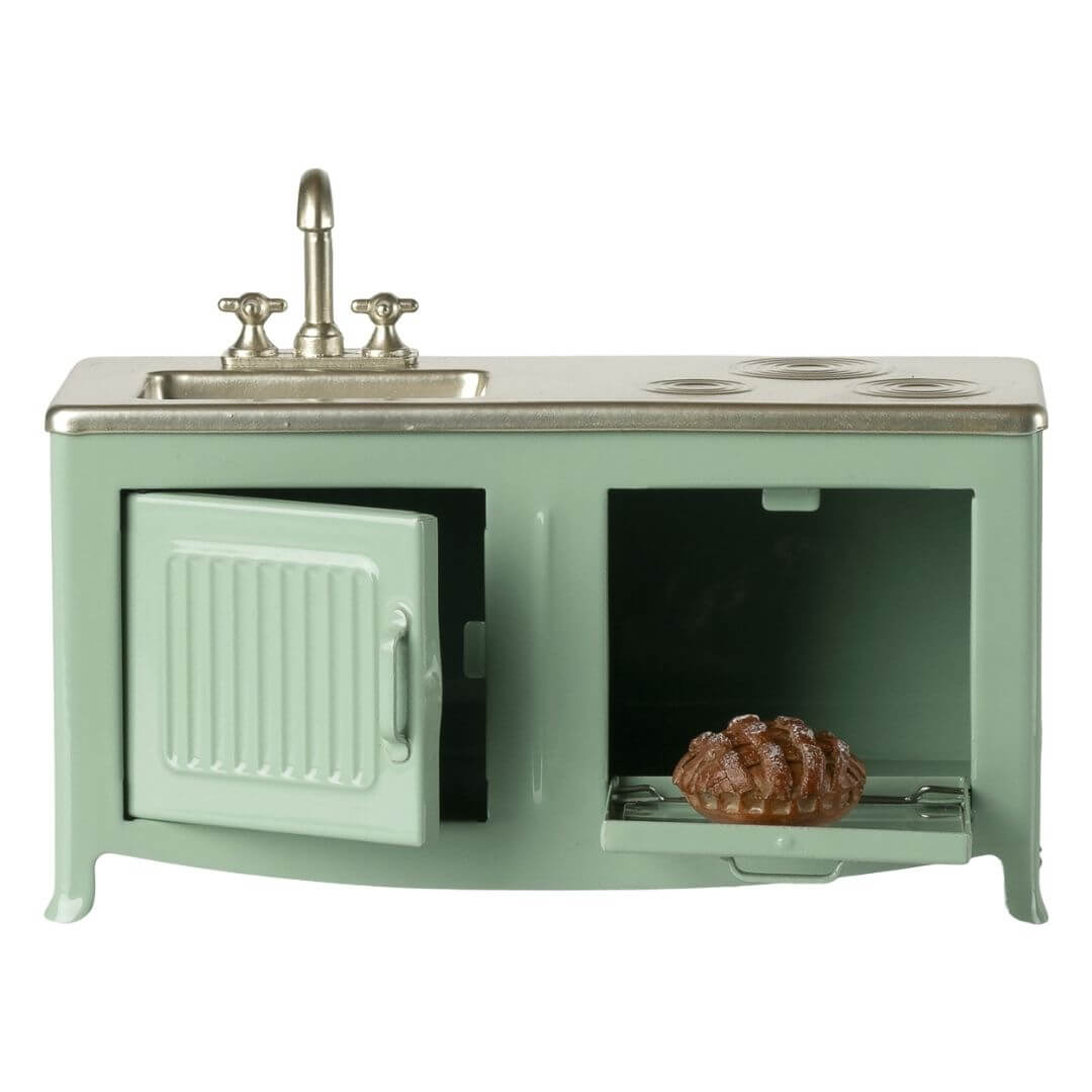 Vintage Mouse-Sized Kitchen - Blue or Mint