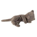 Plush Sleeping Kitten - Grey or Peach