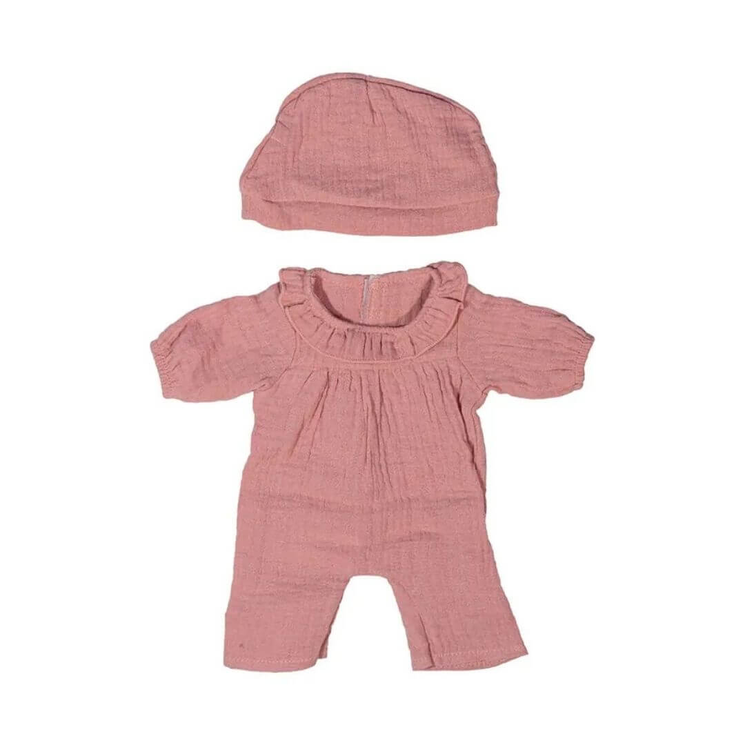 Pink Doll Pajamas and Hat - 15"
