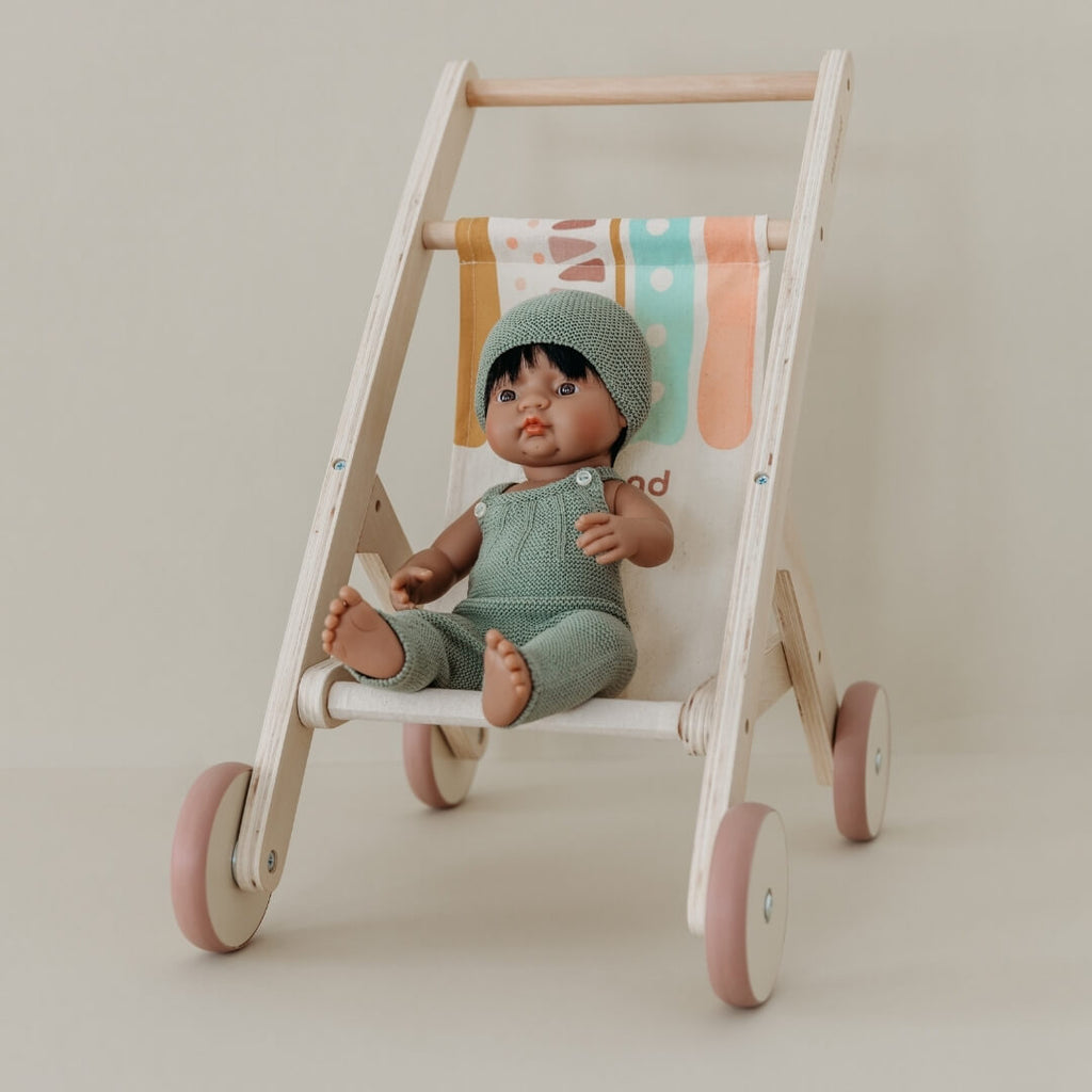 Wooden Doll Stroller