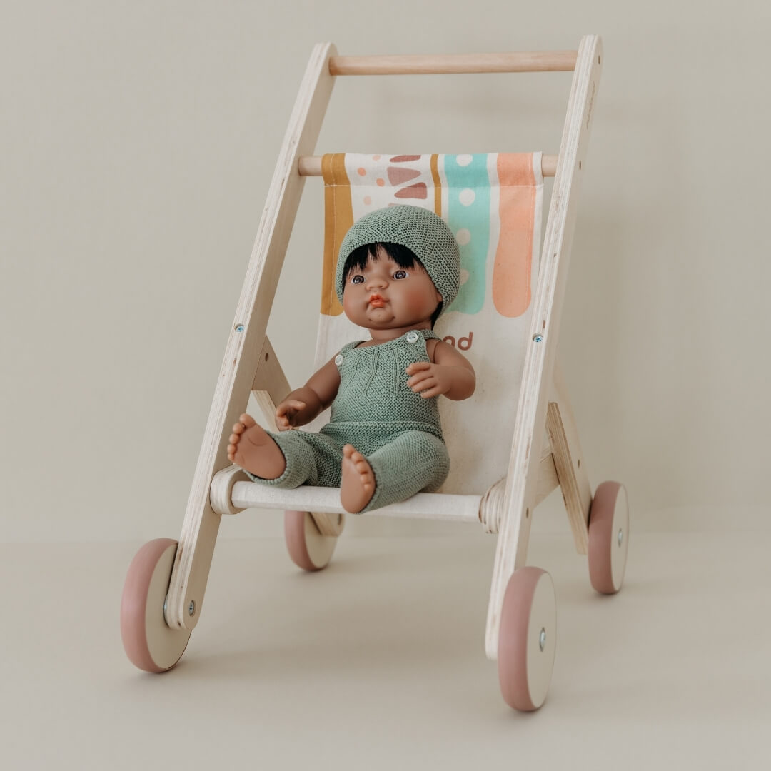 Wooden Doll Stroller