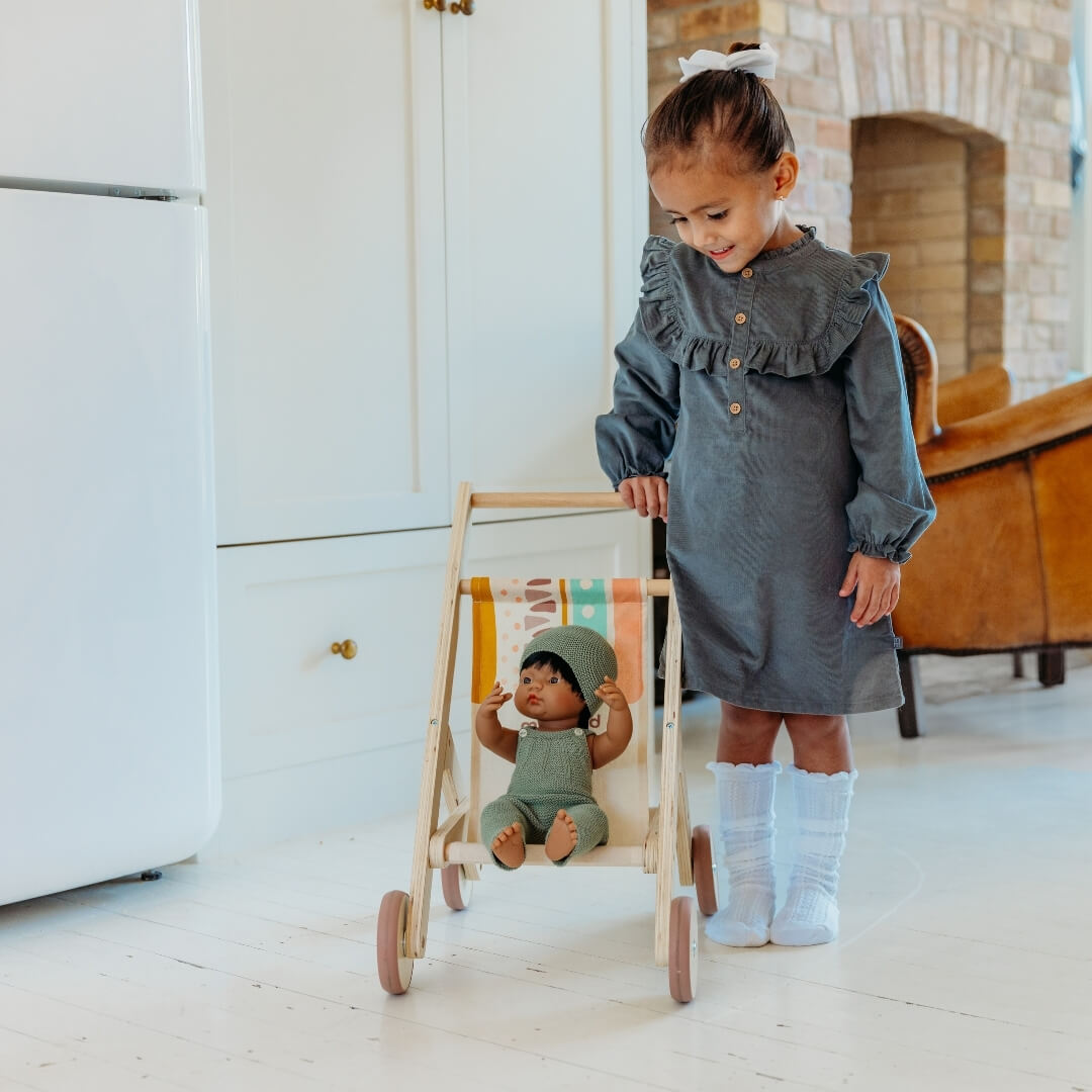 Wooden Doll Stroller