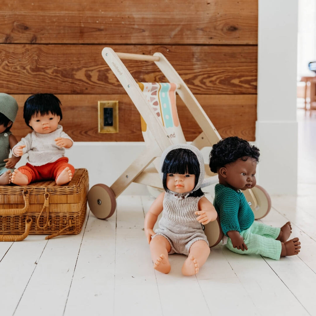 Wooden Doll Stroller