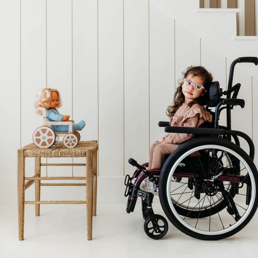 Wooden Doll Wheelchair