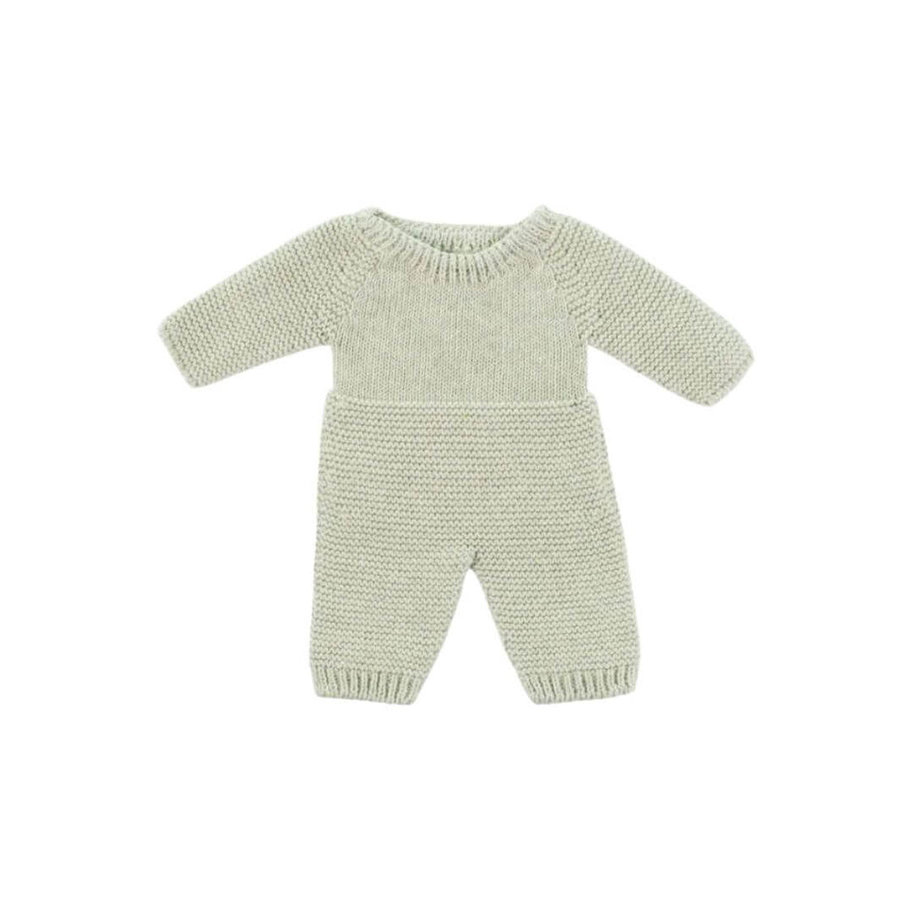 Sage Green Knit Doll Pajamas - 12''
