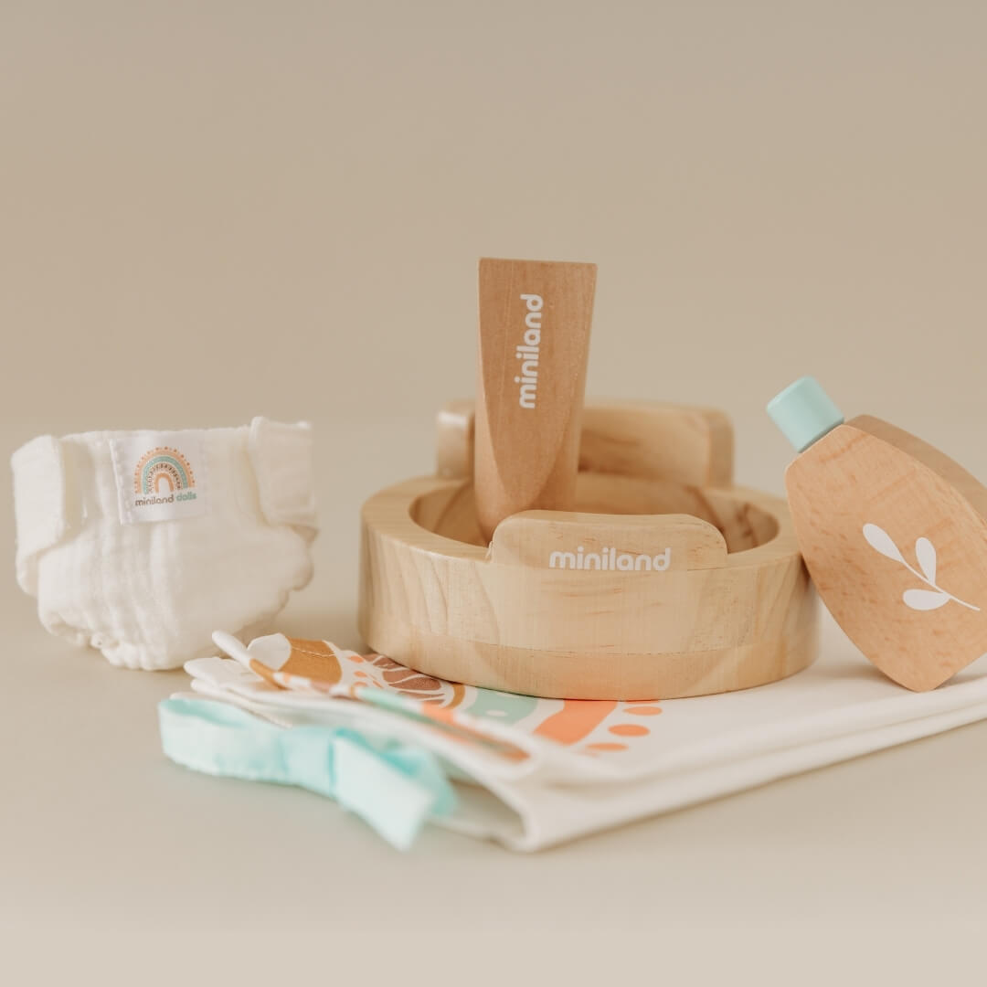 Wooden Doll Care Set