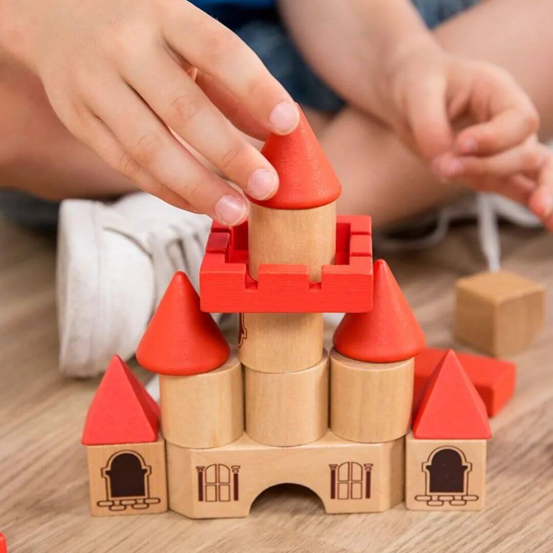 Wooden Castle Building Blocks Set