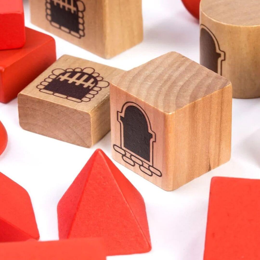 Wooden Castle Building Blocks Set