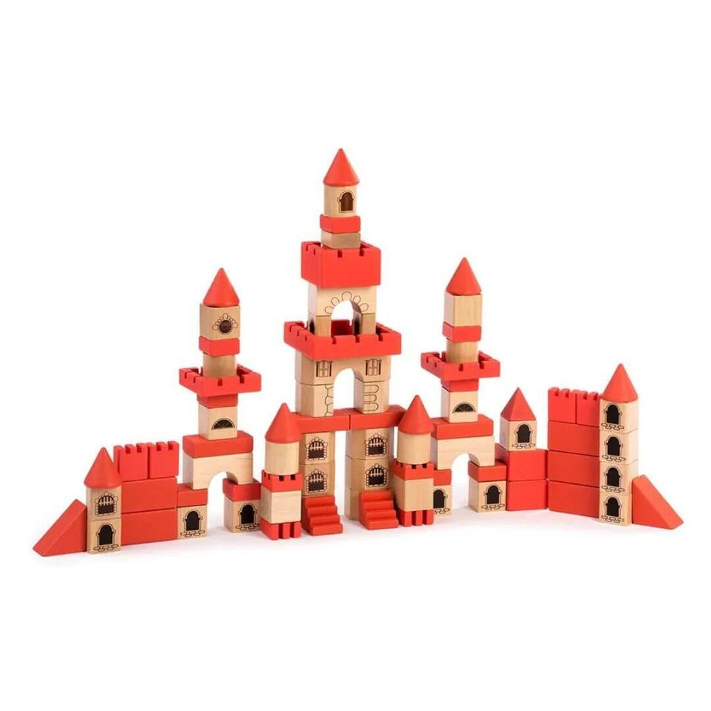 Wooden Castle Building Blocks Set