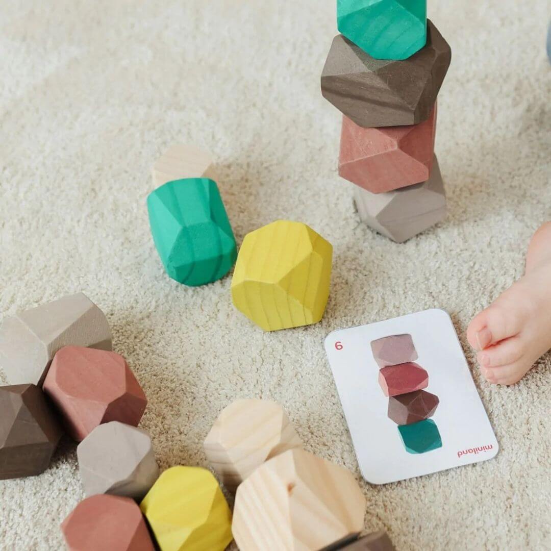Towering Wooden Stones Block Set