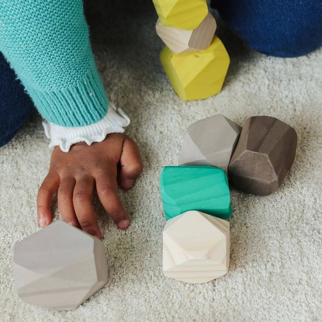 Towering Wooden Stones Block Set