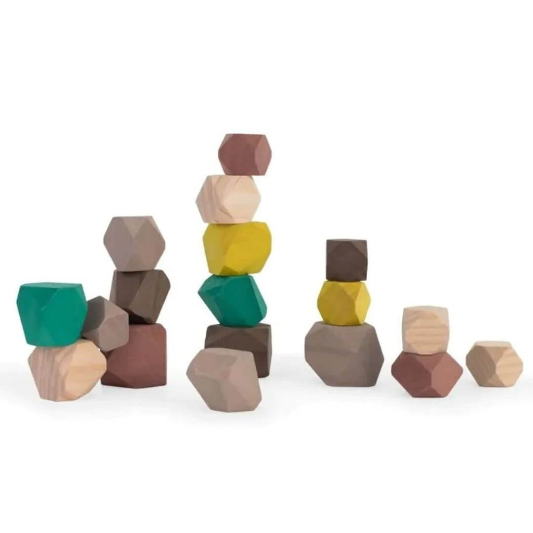 Towering Wooden Stones Block Set