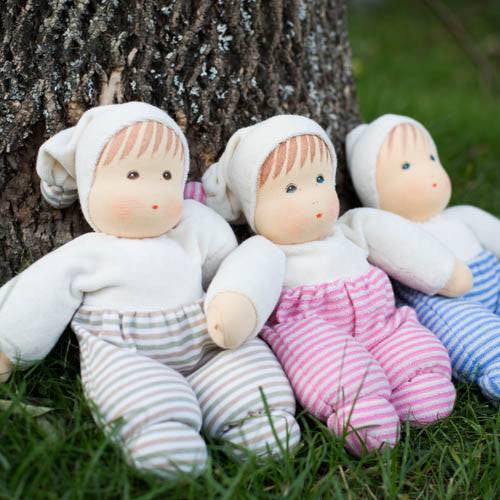 Organic Waldorf Baby Doll - Pink (Multiple Skin Tones)