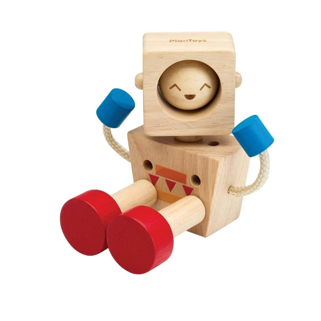 Moodbot Wooden Robot