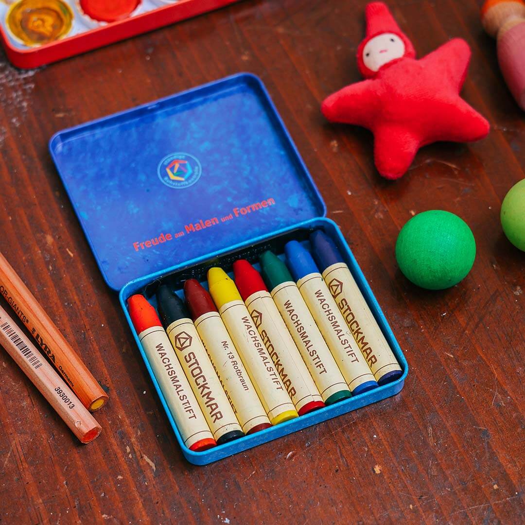 Beeswax Crayons - Standard Mix - 8 Sticks