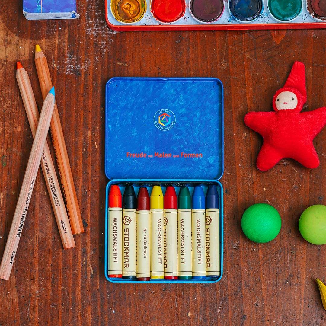 Beeswax Crayons - Standard Mix - 8 Sticks