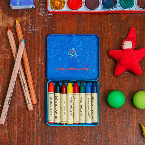 Beeswax Crayons - Standard Mix - 8 Sticks