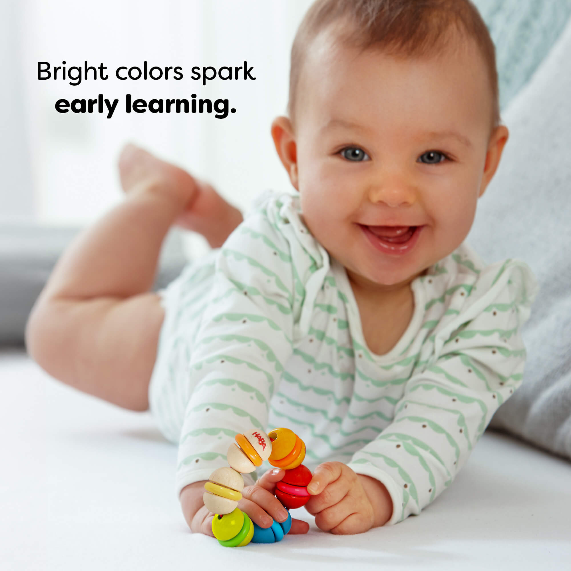 Rainbow Rattle Grasping and Teething Toy