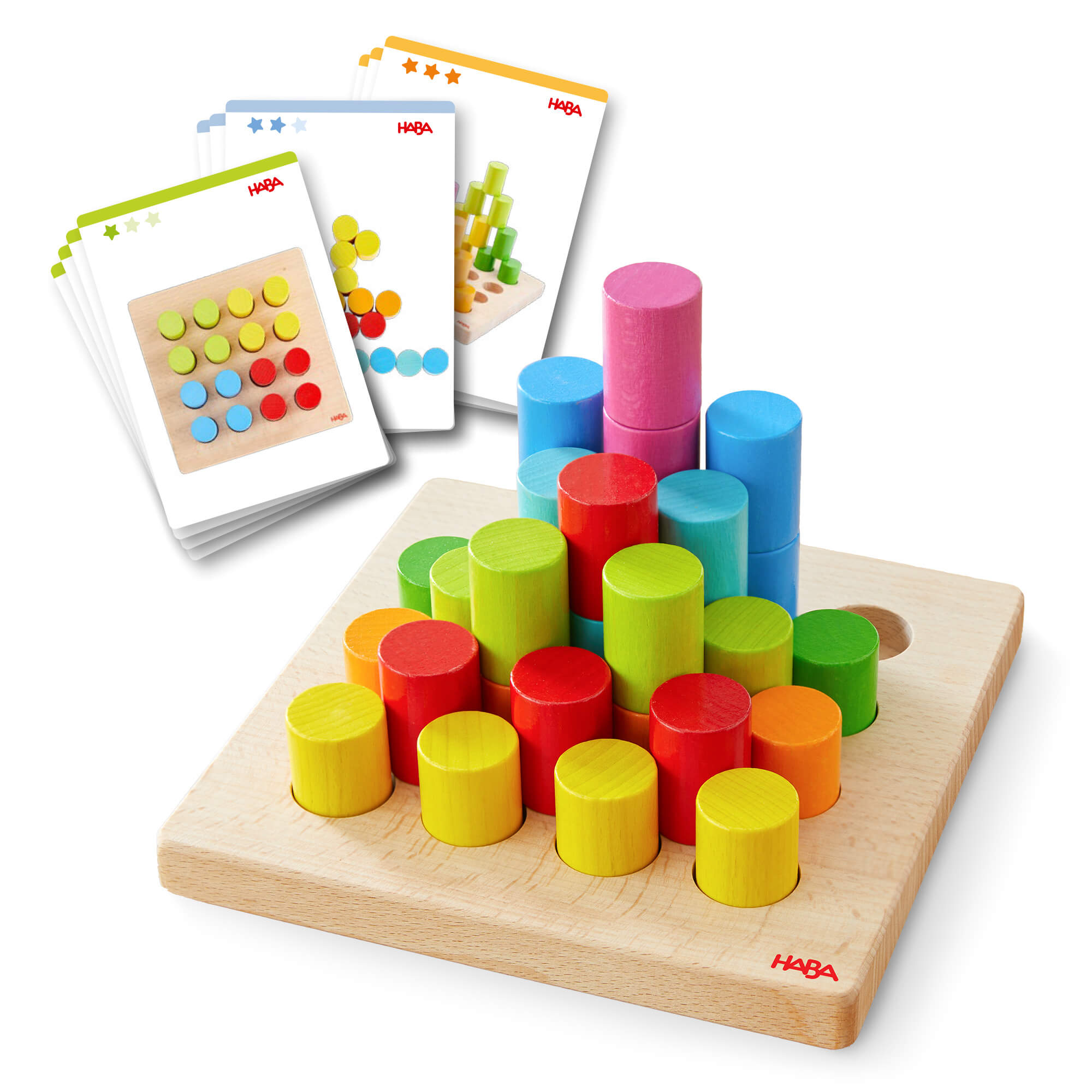 Colorful Towers Wooden Stacking Game